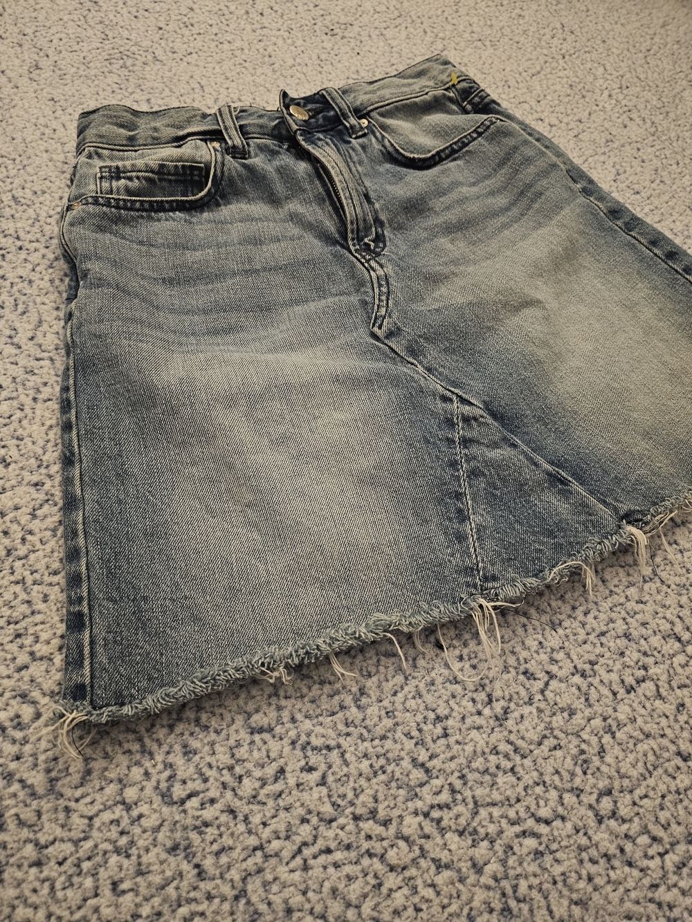 GAP Denim Skirt with Frayed Hem